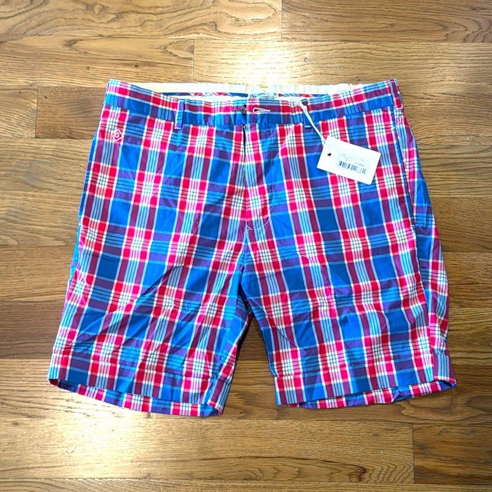 NEW WITH TAGS - Gant Rugger - Men’s Red & Blue Check Shorts - Size 34